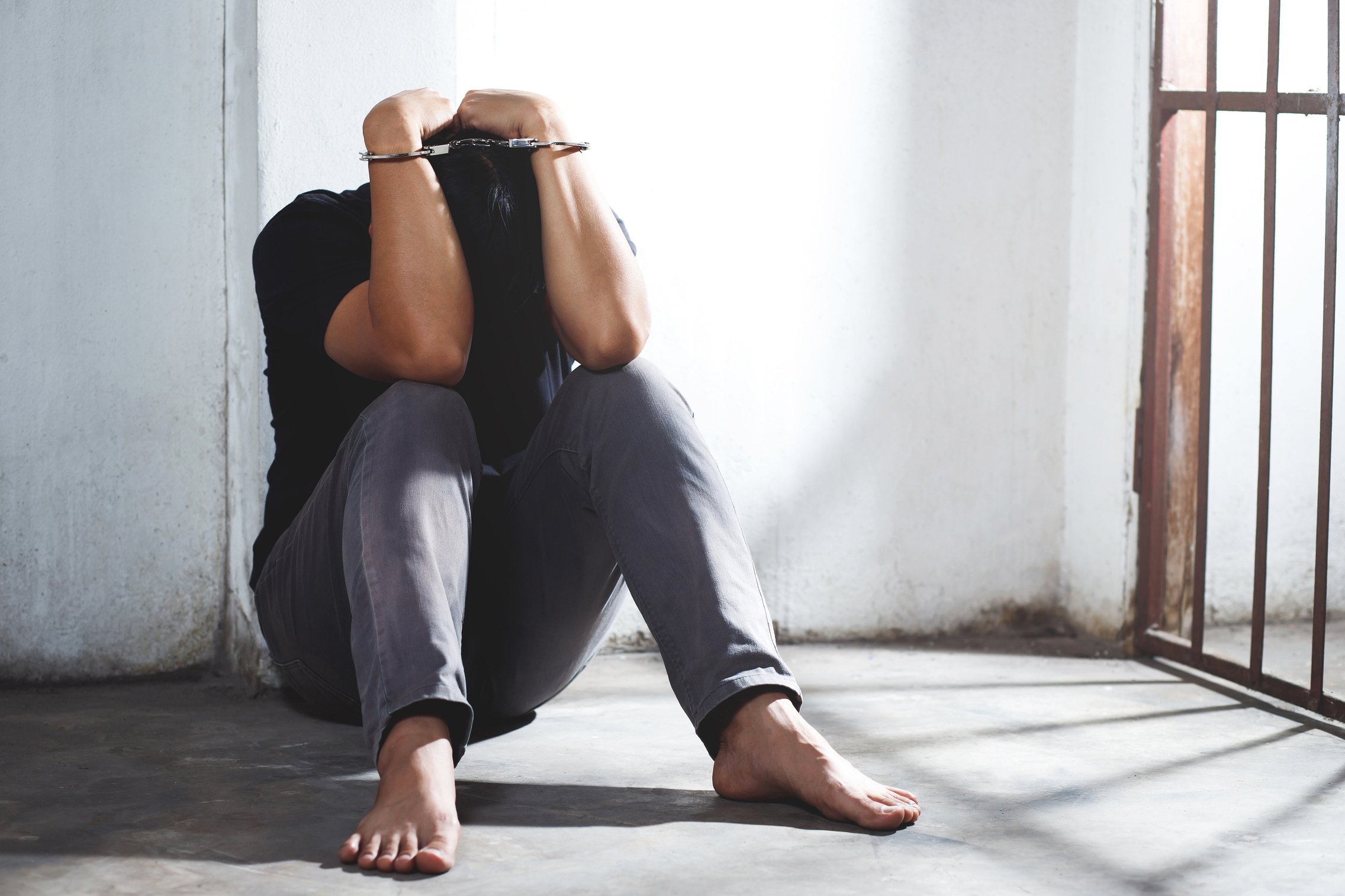 Prisoner with Handcuffs 